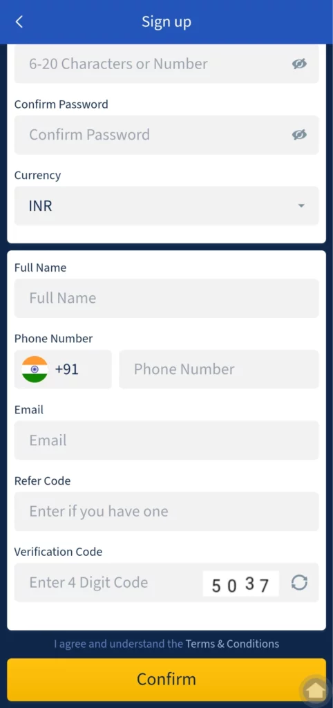 2. Fill in the Information
